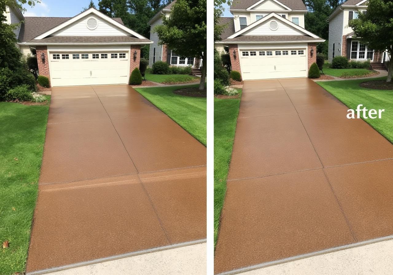 Driveway pressure wash