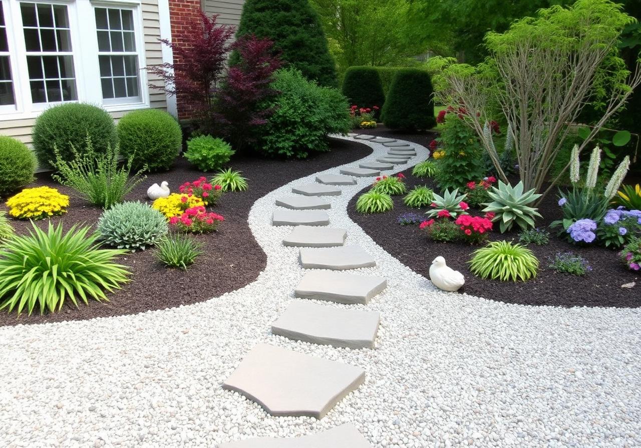 Stepping stone garden path